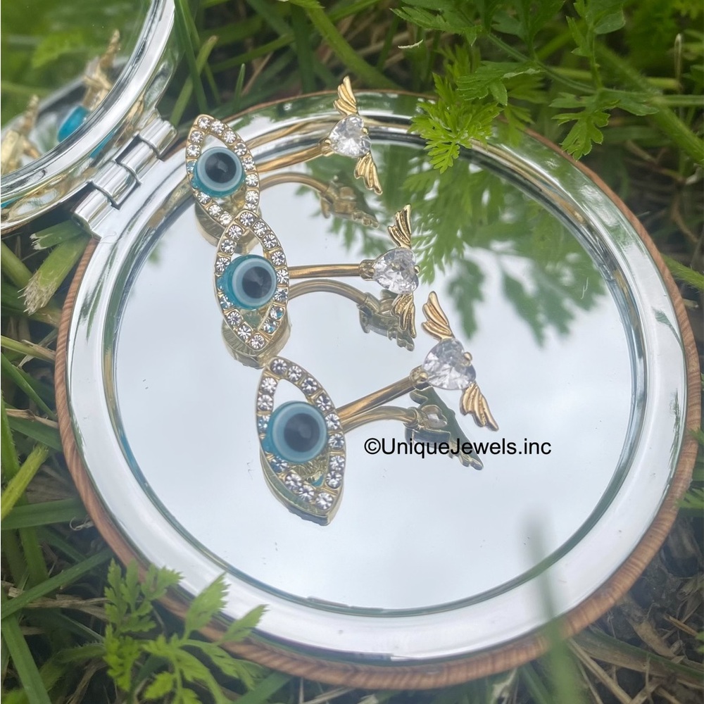 "Nazar " Naval Stud (belly piercing)